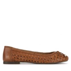 Baleriny Lasocki. Brązowe baleriny damskie Lasocki, bez wzorów, bez obcasa. Za 199.99 zł.