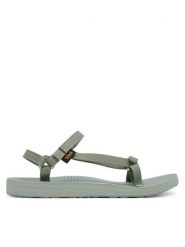 Teva Sandały Original Universal Slim 1150110 Zielony. Zielone sandały damskie Teva, bez wzorów, z materiału, bez obcasa, na płaskiej podeszwie. Za 299.99 zł.