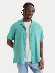 Tommy Jeans Koszula DM0DM23058 Zielony Regular Fit. Zielone koszule męskie Tommy Jeans, l, bez wzorów, z bawełny, bez kołnierzyka, bez ramiączek. Za 329.99 zł.