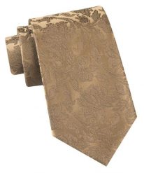 Klasyczny Krawat Męski - Chattier - Jasny Brąz (Stare Złoto). Żółte krawaty i muchy męskie Chattier, bez wzorów, z tkaniny, eleganckie. Za 49.00 zł.