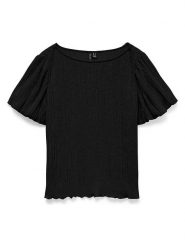 Vero Moda Bluzka w kolorze czarnym rozmiar: XL. Czarne bluzki damskie Vero Moda, xl, bez wzorów, bez kołnierzyka, bez ramiączek. Za 110.95 zł.