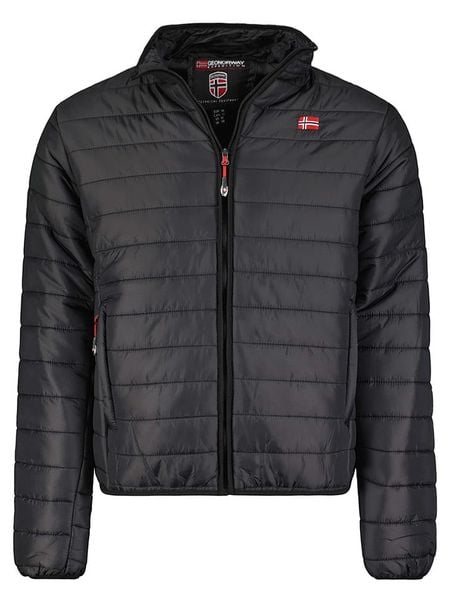 Geographical Norway Kurtka pikowana "Amigo" w kolorze czarnym rozmiar: XL. Czarne kurtki męskie Geographical Norway, xl, z aplikacjami, bez kaptura. Za 131.12 zł.
