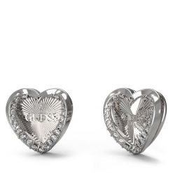 Kolczyki Guess. Szare kolczyki damskie Guess, srebrne. Za 139.99 zł.