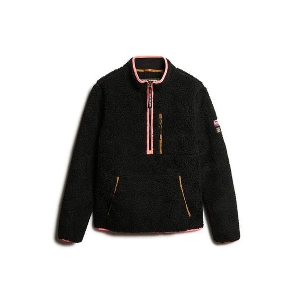 Damska bluza dresowa 1/2 z zamkiem błyskawicznym Superdry Outdoor. Czarne bluzy bez kaptura damskie Superdry., m, z dresówki. Za 404.05 zł.