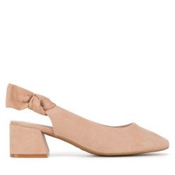 Sandały Clara Barson. Brązowe sandały damskie Clara Barson, bez wzorów, bez obcasa, na słupku. Za 79.99 zł.