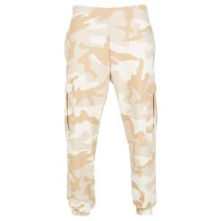 Spodnie dresowe Cargo Urban Classics Wide Camo. Brązowe spodnie dresowe męskie Urban Classics, bez wzorów, z dresówki. Za 206.00 zł.
