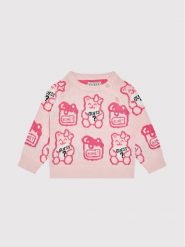 Guess Sweter H1YT01 Z2S40 Różowy Regular Fit. Czerwone swetry dziewczęce Guess, z aplikacjami, z bawełny, bez kołnierzyka. Za 175.00 zł.