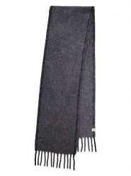 Becksöndergaard Wełniany szal "Solid Yuta" w kolorze antracytowym - 210 x 26 cm rozmiar: onesize. Czarne szaliki i kominy damskie Becksöndergaard, bez wzorów, z materiału. Za 200.13 zł.