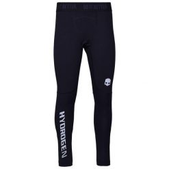 Legginsy do biegania męskie Hydrogen Leggings. Czarne spodnie sportowe męskie HYDROGEN, z poliamidu. Za 349.00 zł.