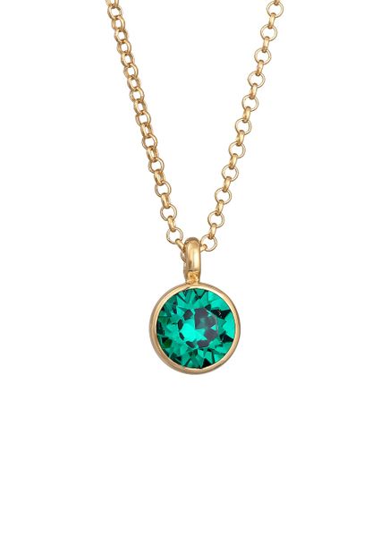 Elli Damski wisiorek soliter Basic Elegant z kryształem szklanym w pozłacanym srebrze próby 925 Sterling Silver Naszyjniki 1 ct. Szare naszyjniki damskie Elli, pozłacane. Za 252.59 zł.