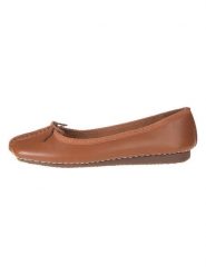 Clarks Skórzane baleriny "Freckle Ice" w kolorze jasnobrązowym rozmiar: 38. Brązowe baleriny damskie Clarks, bez wzorów, bez obcasa. Za 184.95 zł.