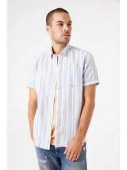 Garcia Koszula - Regular fit - w kolorze błękitnym rozmiar: L. Niebieskie koszule męskie Garcia, l, bez wzorów, bez kołnierzyka, bez ramiączek. Za 109.26 zł.