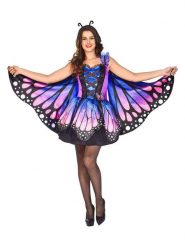 Amscan 2-częściowy kostium "Mysterious butterfly" w kolorze fioletowo-niebieskim rozmiar: XL. Niebieskie stroje jednoczęściowe damskie AMSCAN, xl, z aplikacjami. Za 117.99 zł.