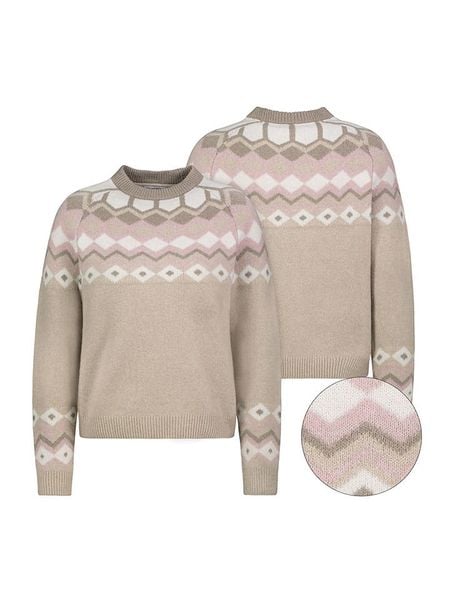 Eight2Nine Sweter w kolorze beżowo-kremowym rozmiar: L. Brązowe swetry klasyczne damskie Eight2Nine, l, ze splotem, bez kołnierzyka. Za 113.99 zł.