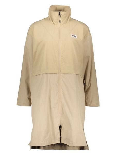 Fila Płaszcz przeciwdeszczowy w kolorze beżowym rozmiar: M. Brązowe kurtki przeciwdeszczowe damskie Fila, m, bez wzorów, sportowe. Za 96.14 zł.