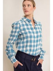 Josephine & Co Koszula w kolorze niebieskim rozmiar: 38. Niebieskie koszule damskie Josephine & Co, bez wzorów, z bawełny, bez kołnierzyka, bez ramiączek. Za 118.56 zł.