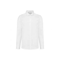 Koszula z długim rękawem Kariban Premium Oxford Pinpoint. Białe koszule męskie KARIBAN, xl, bez wzorów, z bawełny, bez kołnierzyka, bez ramiączek. Za 352.50 zł.