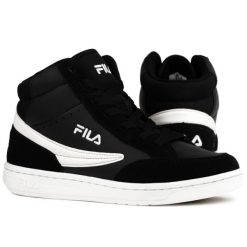 Buty damskie sportowe za kostkę Fila CREW MID TEENS. Białe buty sportowe na co dzień damskie Fila, bez wzorów, trekkingowe. W wyprzedaży za 159.00 zł.