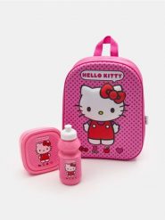 Zestaw: plecak, lunchbox oraz butelka Hello Kitty - wielobarwny. Plecaki damskie Sinsay, bez wzorów. Za 32.99 zł.