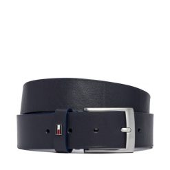 Pasek Tommy Hilfiger. Niebieskie paski męskie Tommy Hilfiger, bez wzorów. Za 147.99 zł.