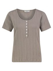 Eight2Nine Koszulka w kolorze brązowym rozmiar: S. Brązowe bluzki damskie Eight2Nine, s, bez wzorów, z bawełny, bez kołnierzyka, bez ramiączek. Za 43.99 zł.