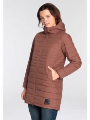 Jack Wolfskin Płaszcz pikowany "Lubeena" w kolorze jasnobrązowym rozmiar: 46. Brązowe płaszcze damskie Jack Wolfskin, bez wzorów, z materiału. Za 406.00 zł.