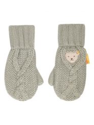 Steiff Rękawiczki w kolorze khaki rozmiar: 92/98. Brązowe rękawiczki dziecięce Steiff, ze splotem, bez ramiączek. Za 95.92 zł.