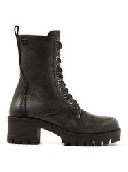 Lazamani Skórzane botki w kolorze antracytowym rozmiar: 38. Czarne botki damskie Lazamani, eleganckie, bez obcasa, bez zapięcia. Za 300.92 zł.