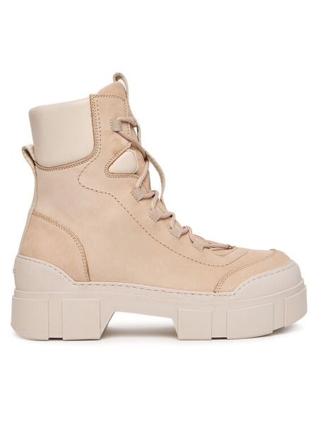 Vic Matié Trzewiki 1H4002D V14BR6BM22 Beżowy. Brązowe botki damskie Vic Matié, z nubiku, bez obcasa, na płaskiej podeszwie, bez zapięcia. Za 1,059.00 zł.