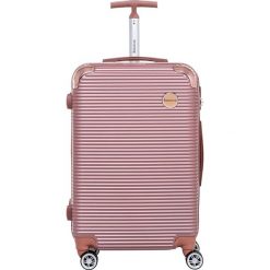 Walizka w kolorze różowego złota - 71 l. Czerwone walizki Bestseller Luggage, bez wzorów, z materiału. W wyprzedaży za 199.95 zł.