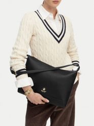 Beverly Hills Polo Club Torebka CEO-BHPC-L-005-10 Czarny. Czarne listonoszki damskie Beverly Hills Polo Club, bez wzorów, ze skóry, bez dodatków. Za 179.99 zł.