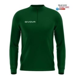 Bluza sportowa Givova Maglia - stojący kołnierz, 1/2 zamek, XL, zielona. Zielone bluzy sportowe damskie Givova, xl, bez wzorów, z polaru, bez ramiączek, bez kaptura. Za 74.19 zł.