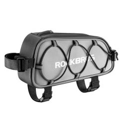 Torba rowerowa na ramę płetwa Rockbros 039 sztywna. Brązowe torebki klasyczne damskie ROCKBROS, bez wzorów, bez dodatków. Za 79.99 zł.
