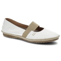 Białe Baleriny Simen Wygodne Skórzane Buty. Białe baleriny damskie Simen, z aplikacjami, ze skóry, bez obcasa, na platformie. Za 159.00 zł.