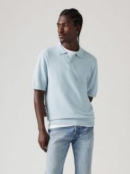Levi's Koszulka polo w kolorze błękitnym rozmiar: XL. Niebieskie koszulki polo męskie Levi's, s, bez wzorów, z bawełny, bez ramiączek. Za 112.95 zł.
