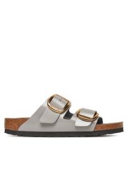 Birkenstock Klapki Arizona Big Buckle Hex 1029391 Szary. Szare klapki damskie Birkenstock, bez wzorów, ze skóry, bez obcasa. Za 579.99 zł.