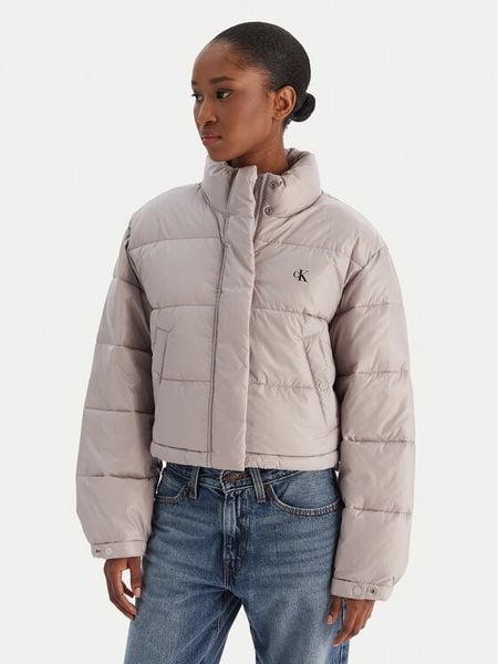 Calvin Klein Jeans Kurtka zimowa LV047D504G Szary Regular Fit. Szare kurtki damskie Calvin Klein Jeans, na zimę, xl, bez wzorów, z jeansu, bez kaptura. Za 899.99 zł.