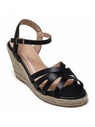 Sixth Sens Sandały w kolorze czarnym na koturnie rozmiar: 37. Czarne sandały damskie Sixth Sens, bez wzorów, bez obcasa, na koturnie. Za 60.88 zł.