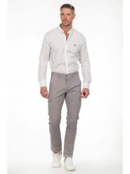 The Time of Bocha Spodnie chino w kolorze szarym rozmiar: 46. Szare spodnie materiałowe męskie The Time of Bocha, bez wzorów. Za 173.99 zł.