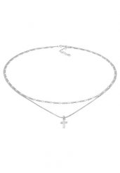 Elli Damski choker warstwowy krzyż filigran z cyrkoniami ze srebra próby 925 Sterling Silver Naszyjniki 1 ct. Szare naszyjniki damskie Elli, na co dzień, srebrne. Za 354.79 zł.
