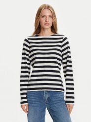 Marc O'Polo Bluzka 508 3014 52145 Granatowy Relaxed Fit. Niebieskie bluzki damskie Marc O´Polo, xl, bez wzorów, z bawełny, bez ramiączek. Za 309.99 zł.