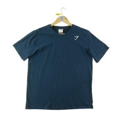 Second life - Koszulka męska do treningu Gymshark - Stan dobry. Niebieskie t-shirty sportowe męskie Gymshark, l, z materiału, bez ramiączek, do biegania. Za 63.86 zł.