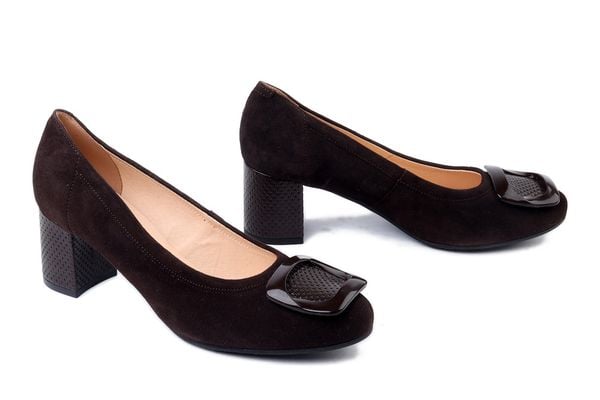 BIOECO BY ARKA 6821 2036+2958 czekolada, czółenka damskie. Brązowe czółenka damskie Bioeco by Arka, bez wzorów, ze skóry, bez obcasa, na obcasie. Za 389.90 zł.