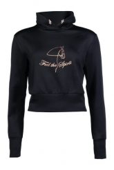 Bluza damska z kapturem HKM Equestrian Rosegold Style. Czarne bluzy z kapturem damskie HKM, xl, z materiału. Za 236.50 zł.
