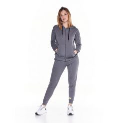 Bluza wygodna z kaptur na czas wolny na co dzień. Szare bluzy sportowe damskie LEONE 1947 APPAREL, xs, bez wzorów, z bawełny, bez ramiączek, bez kaptura. W wyprzedaży za 234.67 zł.