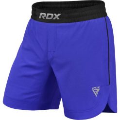 Spodenki treningowe męskie RDX T15. Niebieskie szorty męskie RDX SPORTS, z elastanu, bez kołnierzyka. Za 149.99 zł.