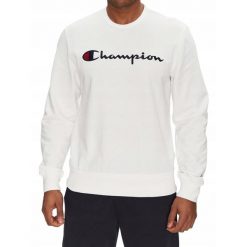 BLUZA męska CHAMPION 220727-WW001 bez kaptura biała bawełniana L. Białe bluzy bez kaptura męskie CHAMPION, l, z bawełny. Za 239.00 zł.