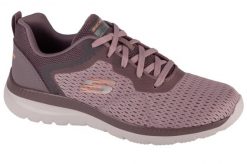 Buty do chodzenia damskie Skechers Dynamight 20FALLFO. Fioletowe buty sportowe na co dzień damskie Skechers, bez wzorów, z dzianiny, na fitness i siłownię. Za 189.99 zł.