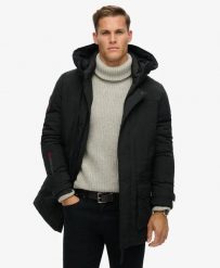 Superdry City Pikowana Parka – Luźny Krój, Czarna. Czarne parki damskie Superdry., s, bez wzorów, z materiału. Za 824.35 zł.