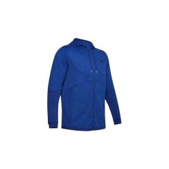 Bluza z kapturem Under Armour DOUBLE KNIT FULL ZIP. Niebieskie bluzy sportowe męskie Under Armour, bez wzorów, z bawełny, bez kołnierzyka, bez ramiączek. Za 327.45 zł.